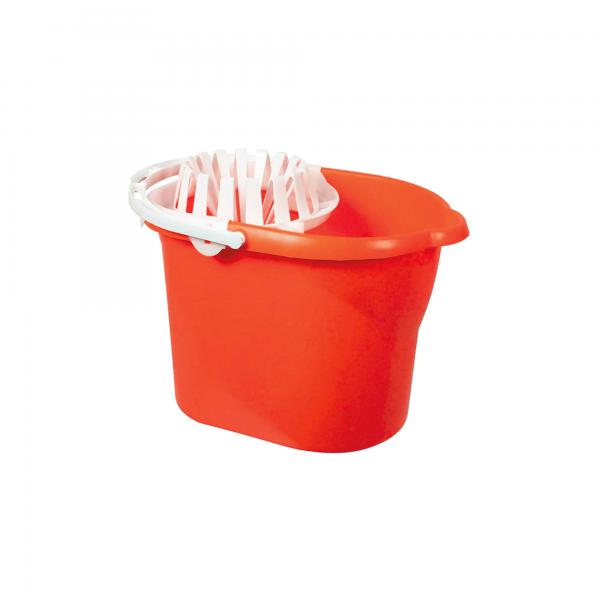 Budget-Plastic-Mop-Bucket---Wringer---Red