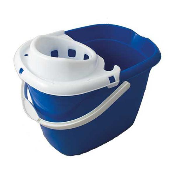 Plastic-Mop-Bucket-with-Wringer---Blue