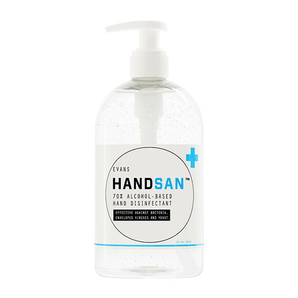 Evans Handsan Alcohol Gel Hand Sanitiser 