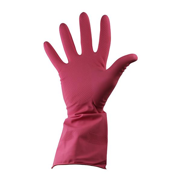 PAIR-Rubber-Household-Gloves-Medium--Red