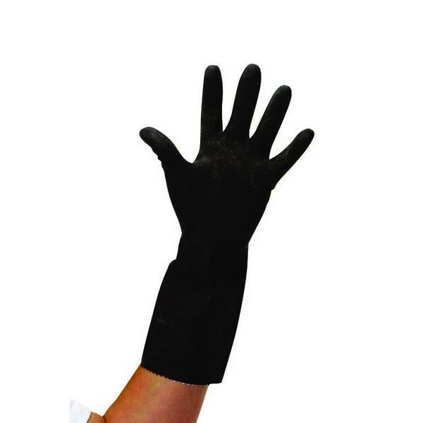 Thick Black Rubber Gloves - Medium