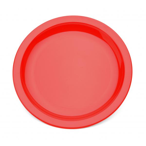 9--Polycarbonate-Rimmed-Plate---Red