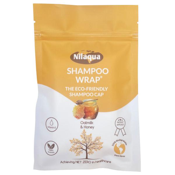 Nilaqua Biodegradable Rinse Free Shampoo Wrap - Oat Milk & Honey 