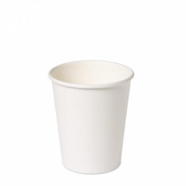 8oz Plain White Hot Drink Cup 