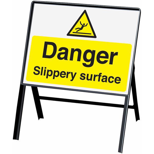 Danger-Slippery-Surface-Stranchion-Sign-